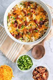 Loaded cauliflower casserole is incredible comfort food that the entire family will devour. Low Carb Loaded Baked Cauliflower Casserole Keto Gluten Free