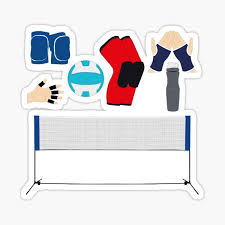 Placed or located directly across from something else or from each other: Volleyball Clipart Gifts Merchandise Redbubble