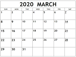 March 2020 Calendar Excel Sheet Free Printable Calendar Template In 2020 June Calendar Printable Monthly Calendar Printable August Calendar