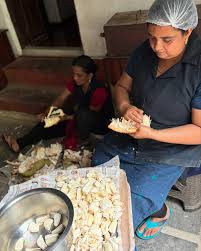 Jackfruit season is pure bliss! Our lady staffs come together to pluck,  sort, and prep this versatile fruit for various delights. Ripe ones are  transformed into mouthwatering dishes, while greener ones become