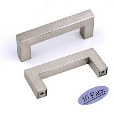 Stylish & affordable cabinet pulls & cupboard handles. Brushed Nickel Hardware Drawer Pulls Hole Centers 3 Inch Square Bar Kitchen Cabinet Door Handles Stainless 10pack Door Handles Stainless Cabinet Door Handleskitchen Cabinet Door Handles Aliexpress