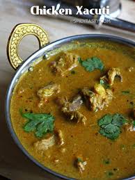 How To Make Chicken Xacuti Spicy Tasty Goan Recipes Recipes Curry Chicken Recipes