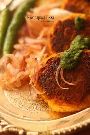 Raw Papaya Tikki Recipe Raw Papaya Kebab Recipe Raw Papaya Jinoos Kitchen Recipe Papaya Recipes Recipes Cooking Recipes