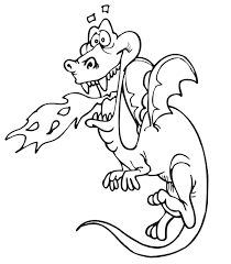Take inspiration from the colored version. Fire Breathing Dragons Colouring Pages Coloring Library