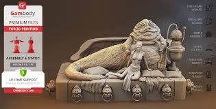 Gambody STL files of Jabba The Hutt & Princess Leia for 3D Printing