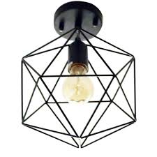 Maybe you would like to learn more about one of these? Unitary Brand Antique Black Metal Cage Shade Semi Flush Mount Ceiling Unitarylighting