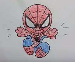 Feel free to explore, study and enjoy paintings with paintingvalley.com How To Draw Spider Man Hero Cute Step By Step Easy Https Htdraw Com Wp Content Uploads 2018 04 How Spiderman Drawing Marvel Art Drawings Spiderman Painting