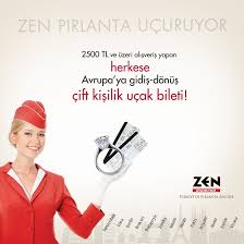 Zen Pirlanta Ucuruyor 2500 Tl Ve Uzeri Alisveris Yapan Herkese Avrupa Ya Gidis Donus Cift Kisilik Ucak Bileti Zen Pirlanta Terracity Goruntuler Ile Zen Cift Kisilik