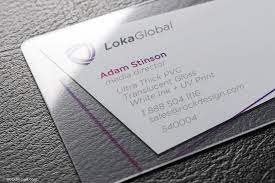 Transparent silk elegant square business card. Clear Pvc Business Cards