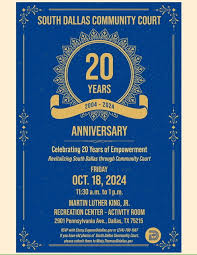 South Dallas Community Court 20th Anniversary Celebration