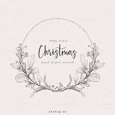 Christmas Wreath Clipart Black And White Holiday Wreath Png Etsy In 2020 Christmas Wreath Clipart How To Draw Hands Christmas Wreaths