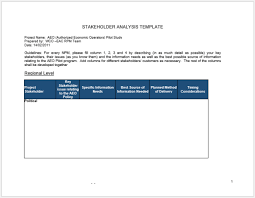 Stakeholder Analysis Template 13 Examples For Excel Word