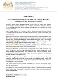 3 bantuan kerajaan kepada pesara kerajaan awam. Kementerian Pendidikan Malaysia Kenyataan Media Rasmi Kementerian Pendidikan Malaysia Berkaitan Kpm Nafi Peruntukan Bantuan Makanan Asrama Dipotong Sehingga 72 Peratus Facebook