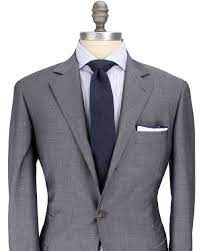Brunello Cucinelli Grey Travel Suit Striped Dress Shirt Navy Cashmere Tie Pocket Square Mens Outfits Suits Mens Suits