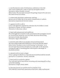 Another way to say lawlessness? 7th Grade Sat Voc 1