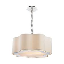 Titan Lighting Villoy 6 Light Polished Stainless Steel And Nickel Drum Pendant Tn 999705 The Home Depot Drum Pendant Drum Chandelier Pendant Light