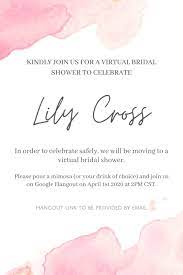Virtual Bridal Shower Ideas Tacky Wedding Bridal Shower Bridal Shower Invitation Wording