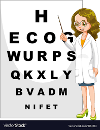 Eye Doctor Pointing At The Alphabet Chart