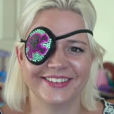 We've had coloured canes, but how about customised eye patches?! After  cancer caused her to lose her eyesight, Toni Crews began creating different  designs