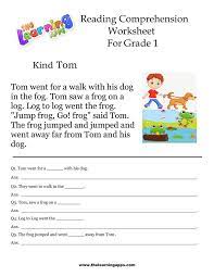 1st Grade Reading Comprehension Worksheets Reading Comprehension Worksheets Reading Worksheets Reading Comprehension For Kids