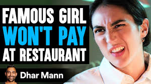 Famous Girl WON'T PAY At RESTAURANT, She Lives To Regret It