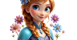 Princess anna png clipart, frozen anna flower png, frozen png, elsa png,  instant download