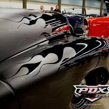 Matte Black And Gloss Cleared Black Flames Flat Glossy Paint Classic Cars Muscle Old Trucks Custom Paint