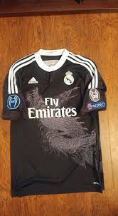 Coentrão 5 marcelo 12 nacho 18. Real Madrid Champions League 2014 15 Third Black Original Jersey Genuine Adidas Merchandise Ronaldo Isco Kro Real Madrid Champions League Jersey Shirt Shirts