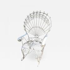 The aztec tribes most likely used ordinary stones for this purpose, which they put on their clothes and left for a while. John Salterini Wonderful Salterini White Wrought Iron Peacock Back Rocking Chair