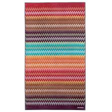 The pattern is very simple with a hood stitched at the upper side of the towel, which is designed for drying the head portion. Missoni Home Otello Beach Towel With Chevron Pattern Stardust