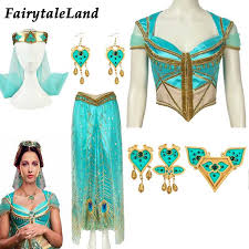 Rubie s 820519s offizielles disney prinzessin jasmin aladdin. Aladdin Prinzessin Von Agrabah Jasmin Cosplay Kostum Zubehor Top Prinzessin Jasmin Hosen Outfit Kleid Anzug Schleier Dekoration Film Tv Kostume Aliexpress