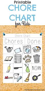 Printable Chore Chart For Kids That Is Fun And Interactive