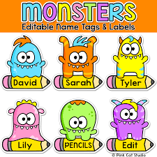 I decided to look and see if i could find any free images that could be used for commercial purposes. Monster Theme Editable Name Tags Classroom Labels Monster Classroom Classroom Labels Monster Theme Classroom