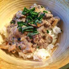 Savory Garlic Mushroom Ground Elk Over Rice Wild Game Cuisine Nevadafoodies Elk Recipes Elk Meat Recipes Ground Elk Recipes