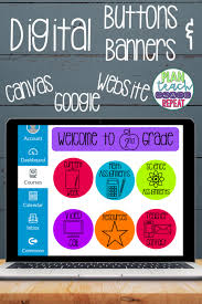 Digital Buttons And Banners For Canvas Google Apps Website Neon In 2020 Canvas Learning Teacher Tools Teacher Canvas