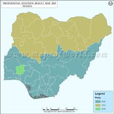 Nigeria Election Results Map Previous Election Results Map