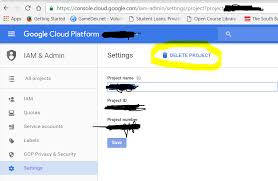 None of that would be an issue, but i am being told i no longer have sufficient permissions to reenable the api. How To Delete A Project From Google Cloud Console Stack Overflow