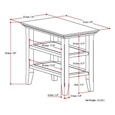 Two lower shelves provide convenient storage space. Simpli Home Acadian Narrow Side Table Walmart Com Walmart Com