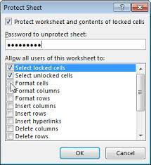 Protect A Worksheet