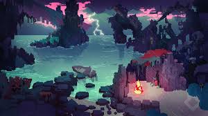 Hyper Light Drifter Concept Environment Google Search Pixel Art Landscape Pixel Art Pixel Art Background