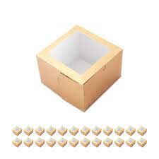 Read reviews for wilton® window treat boxes, 4 x 8. Bakipack 25 Gold Bakery Boxes With Window 5x5x3 5 Inches Dessert Boxes To Go With Window Treat Boxes For Small Bakery Dessert Candy Cookies Pastry Party Favors Wedding Cake Buy Online In Botswana