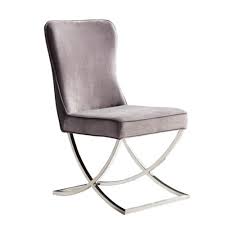 Modern dining chairs are preferred to keep the dining room modern and fashionable. Lavish Dining Chair Curved Back Grey Velvet Fab Home Interiors