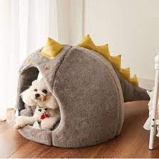 And when he's not snoozing, the overhead door closes to look like the rest of the. Dog Bed House Dinosaur Shape Kennel Keeps All Seasons Warm Small Dog Teddy Universal Cat Bed Removable And Washable Pet Supplies Houses Kennels Pens Aliexpress