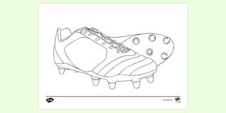 The soccer shoes designed for grass pitches have studs on the outsole to help the player have a firm grip. Football Shoes Boots Colouring Colouring Sheets