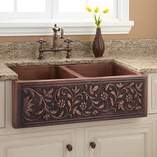 The rockwell's solid copper surface is nature made and will continue to change with time and use. 36 Vine Design Double Bowl Copper Farmhouse Sink Copper Farmhouse Sinks Farmhouse Sink Kitchen Farmhouse Sink