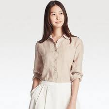 Women Premium Linen Long Sleeve Shirt Beige Shirts Women Fashion Linen Shirts Women Oxford Shirt Women