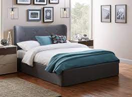 It can have a dual purpose if needed. Warne Grey Fabric Upholstered Ottoman Bed Frame 4 6 Double Bed Sava