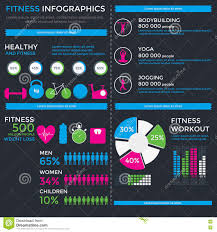 Fitness And Wellness Infographic Template Stock Vector