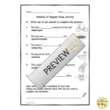 Adverbs of degree can modify verbs, adjectives and other adverbs, and tell us the extent to which something happens. Adverbs Of Degree Worksheets Room Visuals Anchor Cards Flashcards Vocabulary