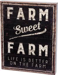 Farm Sweet Farm Sign Farm Signs Custom Wood Boxes Wall Signs